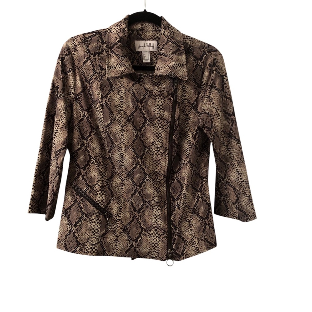 🇨🇦Joseph Ribkoff Python Print Zippered Jacket Size 12 - Picture 2 of 8